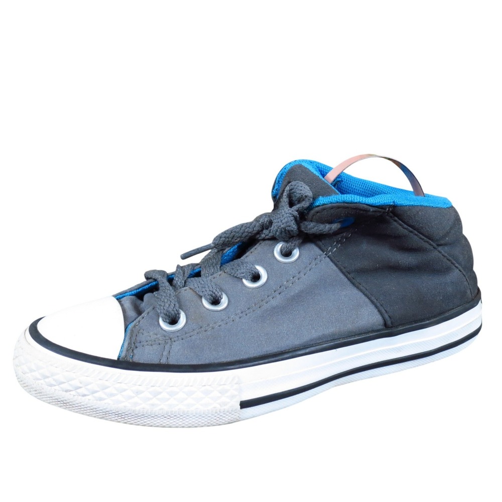 Converse Chuck Taylor All Star Axel Boys Casual Shoe Size 1 Grey Blue Fabric
